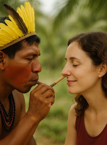 Rapé ceremony at Madidi Kullpana Ecolodge – traditional Amazonian healing ritual