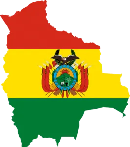 Bolivia flag symbolizing eco-tours and jungle adventures with Madidi Kullpana Ecolodge in Madidi National Park.