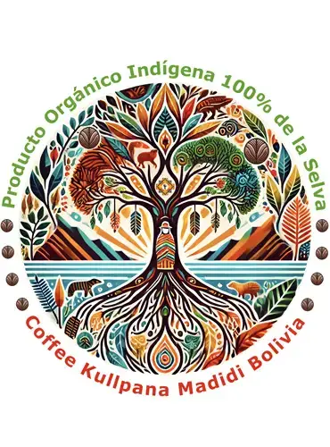 Kullpana Coffee logo representing organic coffee production in Madidi National Park, Bolivia.