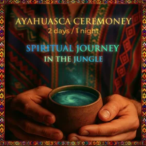 Traditional Amazonian Ayahuasca ceremony guided by an indigenous shaman in the Bolivian rainforest.